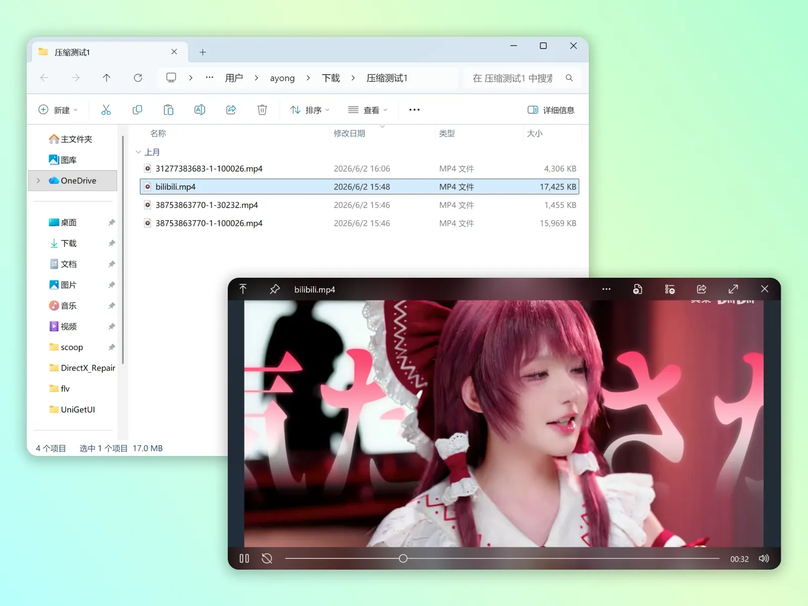QuickLook 空格预览界面示例
